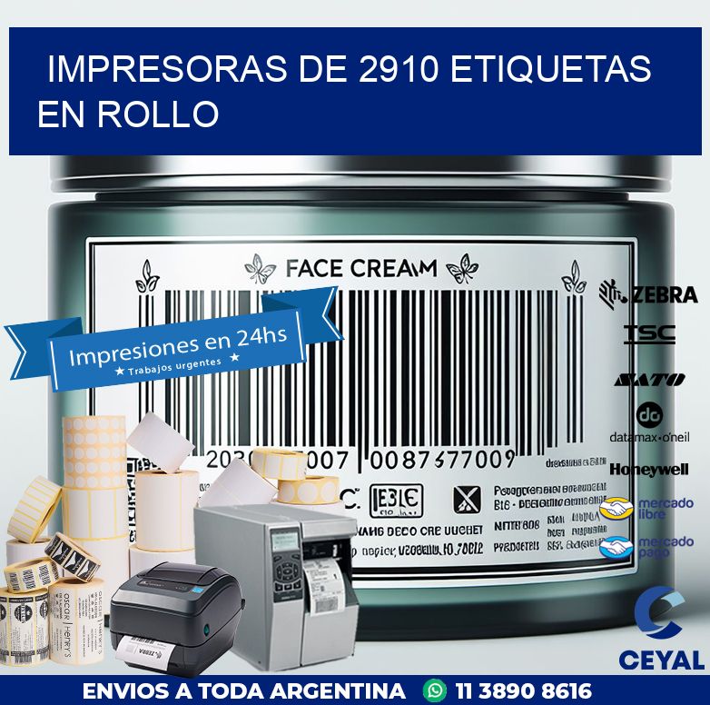 impresoras de 2910 etiquetas en rollo