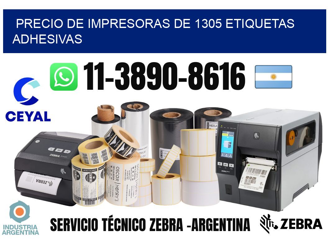 precio de impresoras de 1305 etiquetas adhesivas