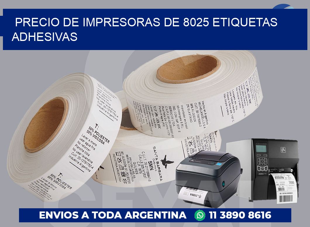precio de impresoras de 8025 etiquetas adhesivas