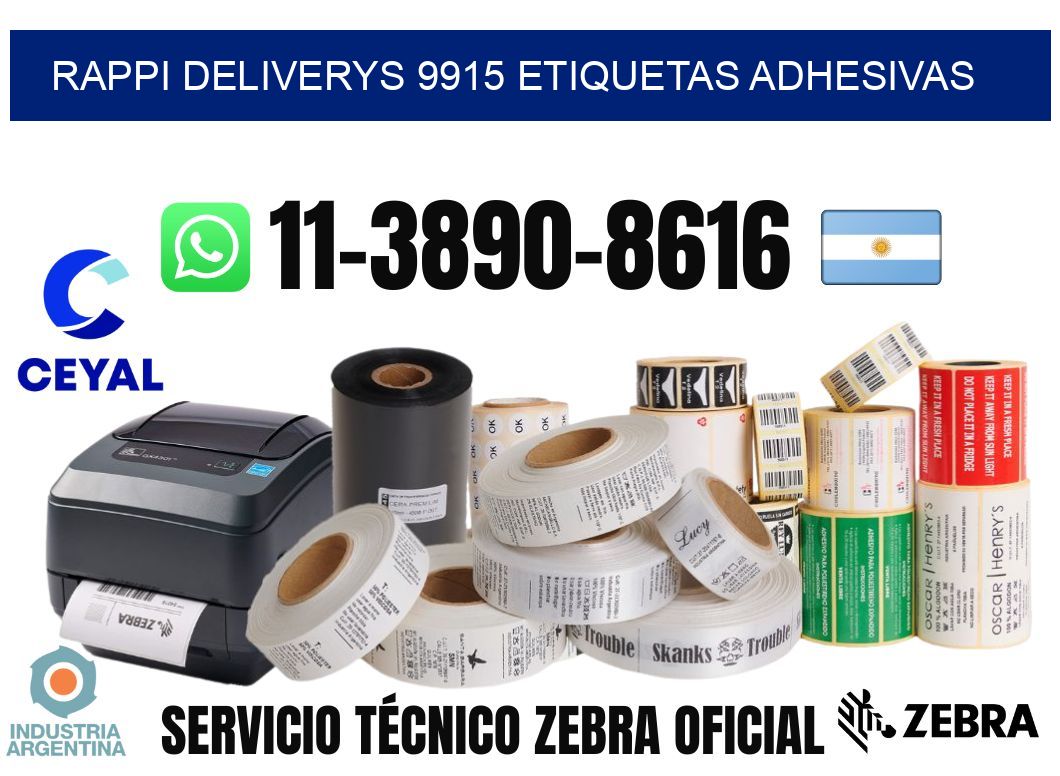 rappi deliverys 9915 etiquetas adhesivas