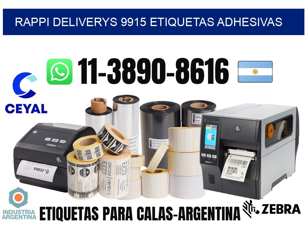 rappi deliverys 9915 etiquetas adhesivas