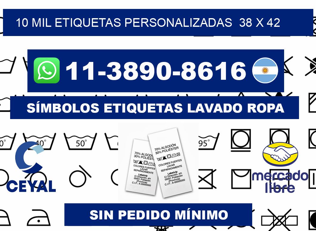 10 mil etiquetas personalizadas 38 x 42
