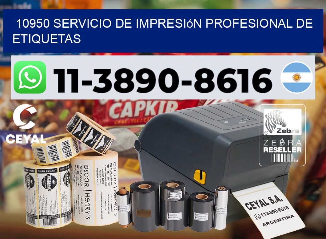 10950 Servicio de impresión profesional de etiquetas
