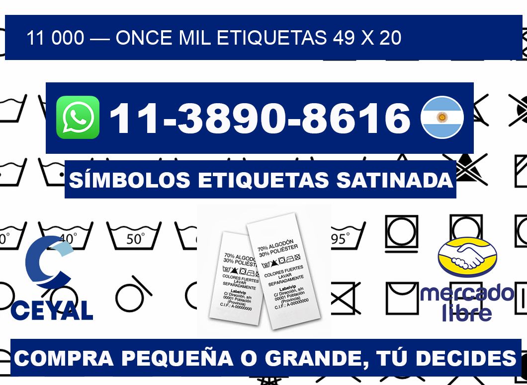 11 000 — once mil etiquetas 49 x 20