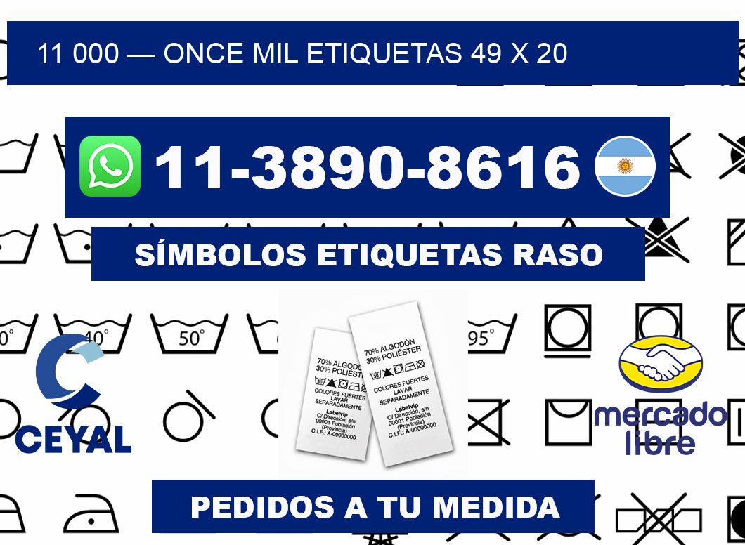 11 000 — once mil etiquetas 49 x 20