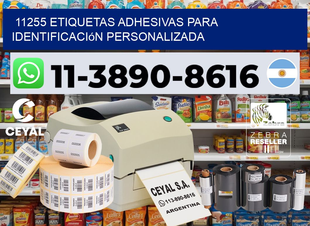 11255 Etiquetas adhesivas para identificación personalizada