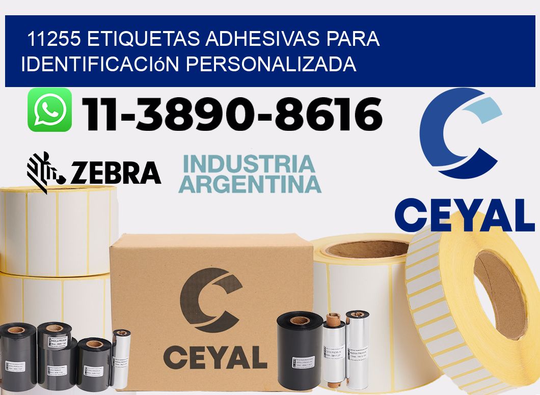 11255 Etiquetas adhesivas para identificación personalizada