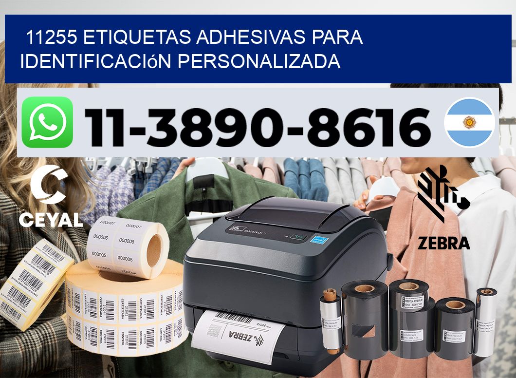 11255 Etiquetas adhesivas para identificación personalizada