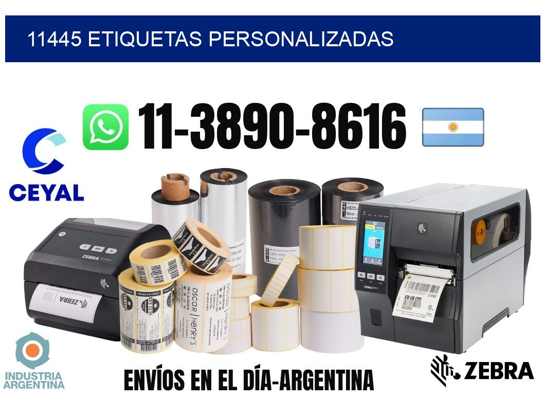 11445 etiquetas personalizadas