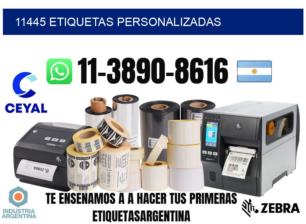 11445 etiquetas personalizadas
