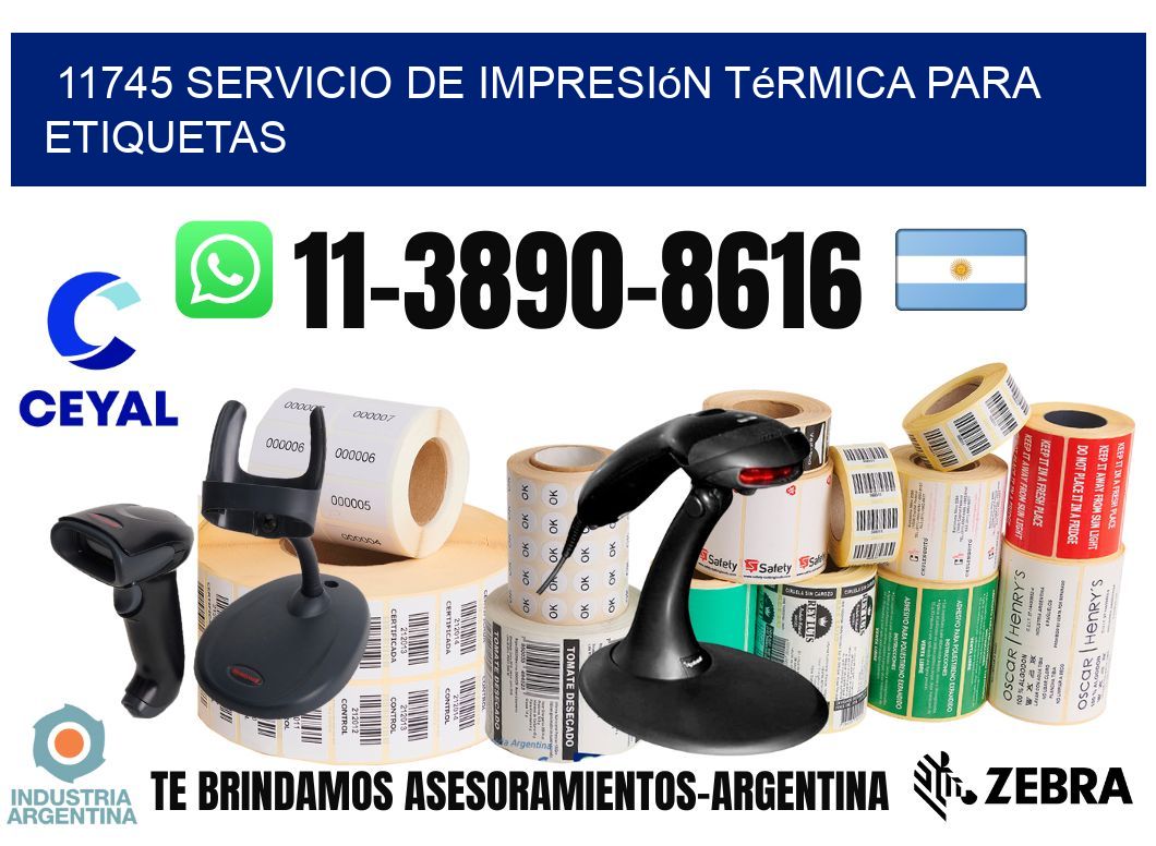 11745 Servicio de impresión térmica para etiquetas
