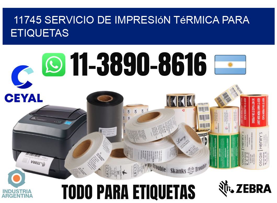 11745 Servicio de impresión térmica para etiquetas