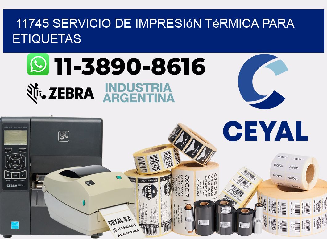 11745 Servicio de impresión térmica para etiquetas