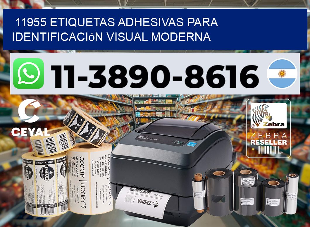 11955 Etiquetas adhesivas para identificación visual moderna