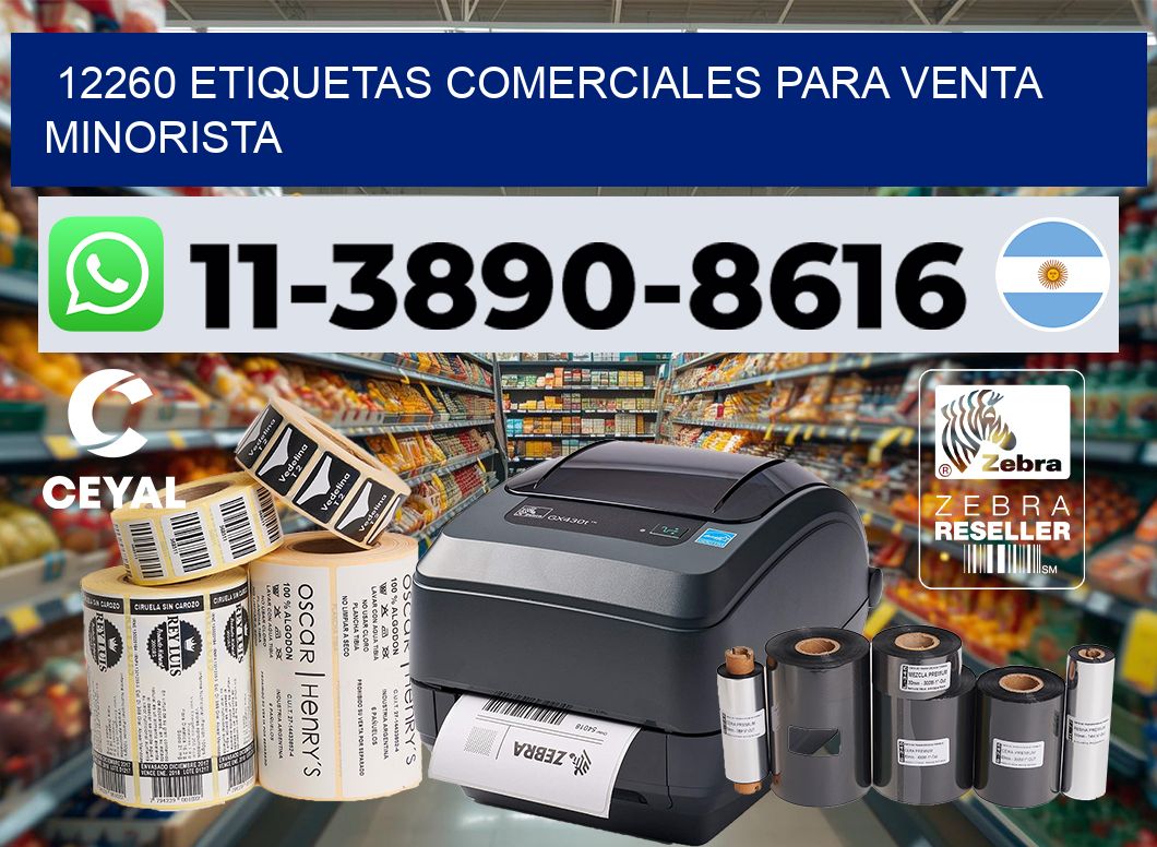 12260 Etiquetas comerciales para venta minorista