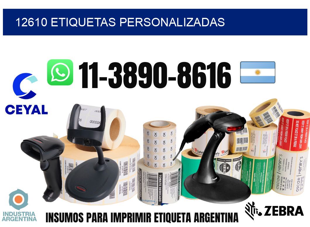 12610 etiquetas personalizadas