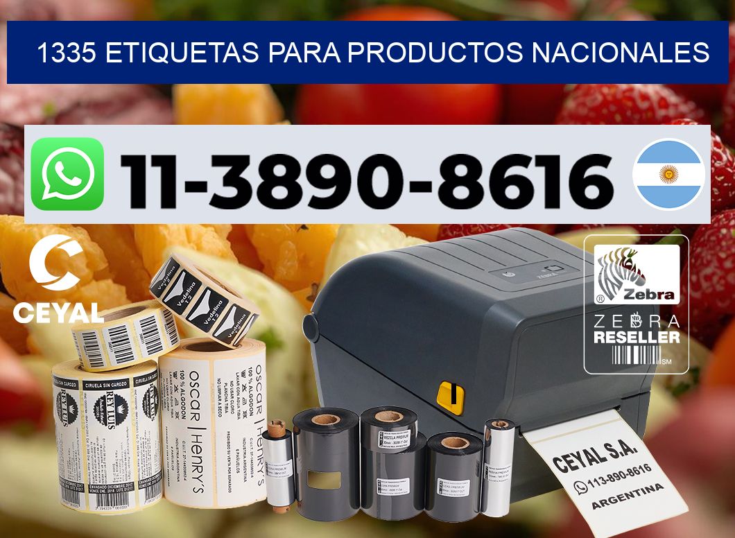 1335 Etiquetas para productos nacionales