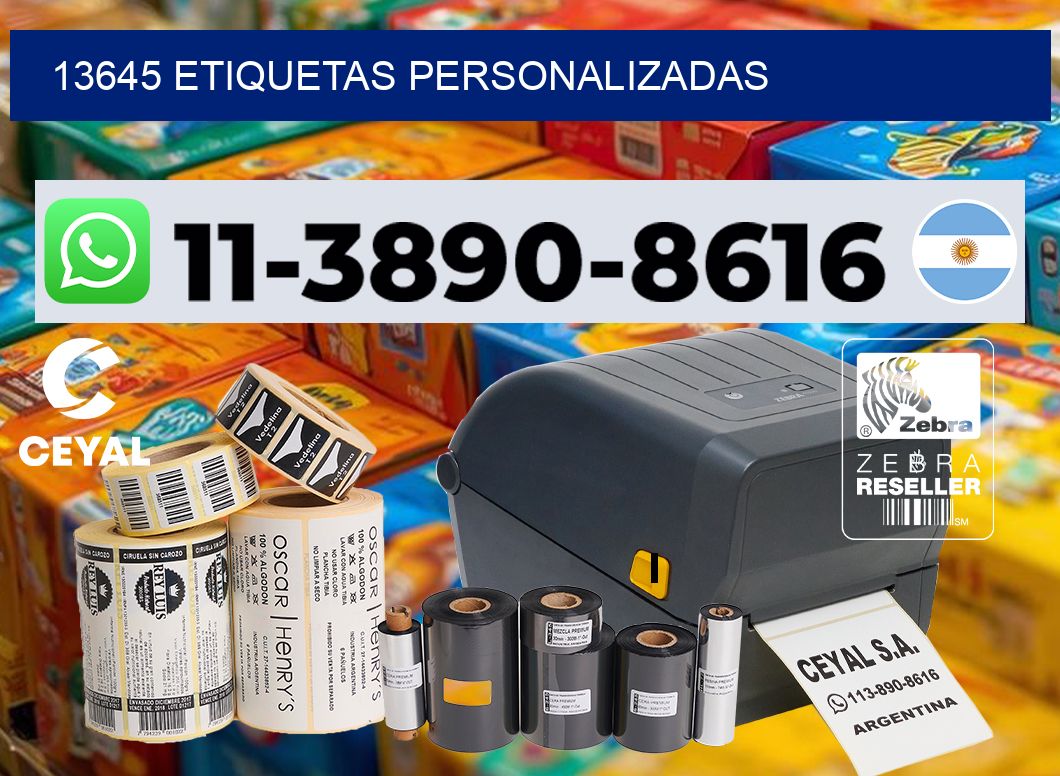 13645 etiquetas personalizadas