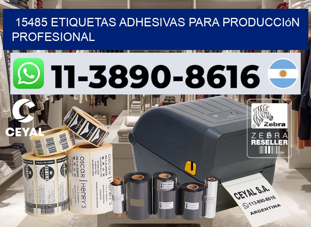 15485 Etiquetas adhesivas para producción profesional