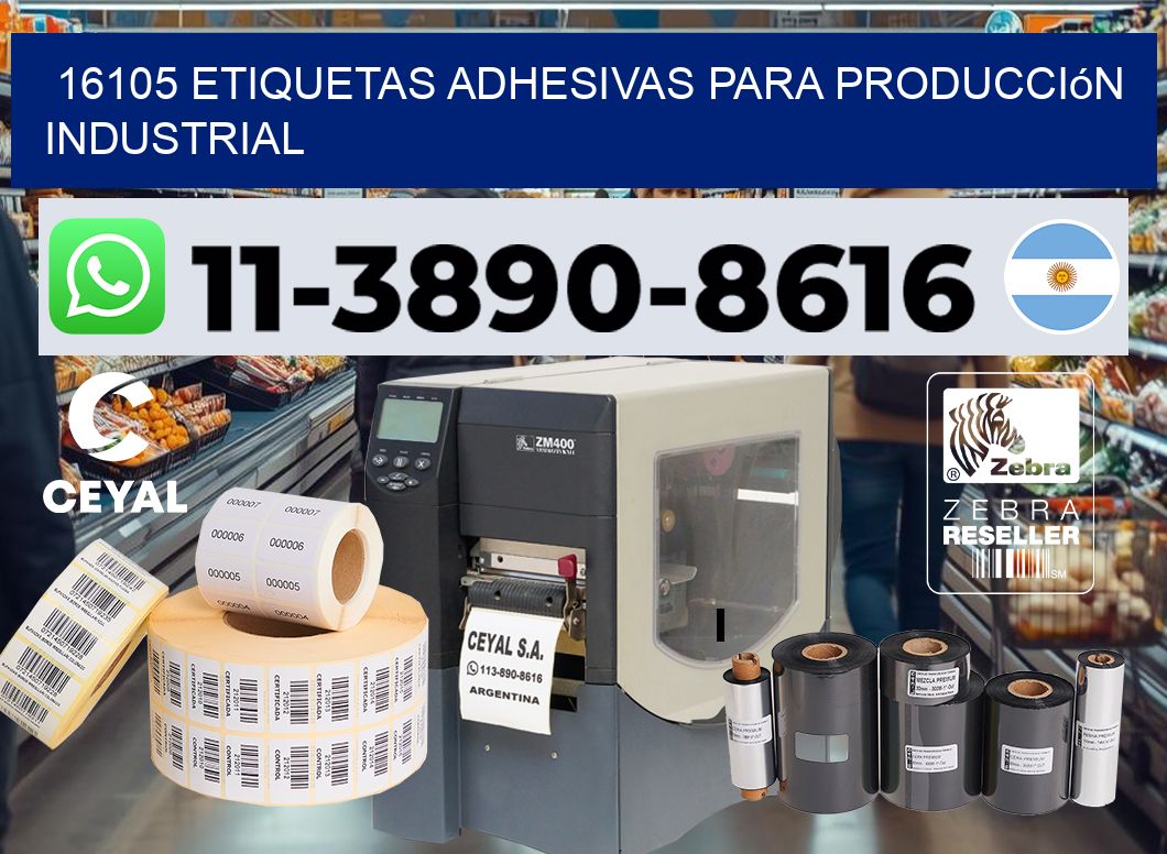 16105 Etiquetas adhesivas para producción industrial