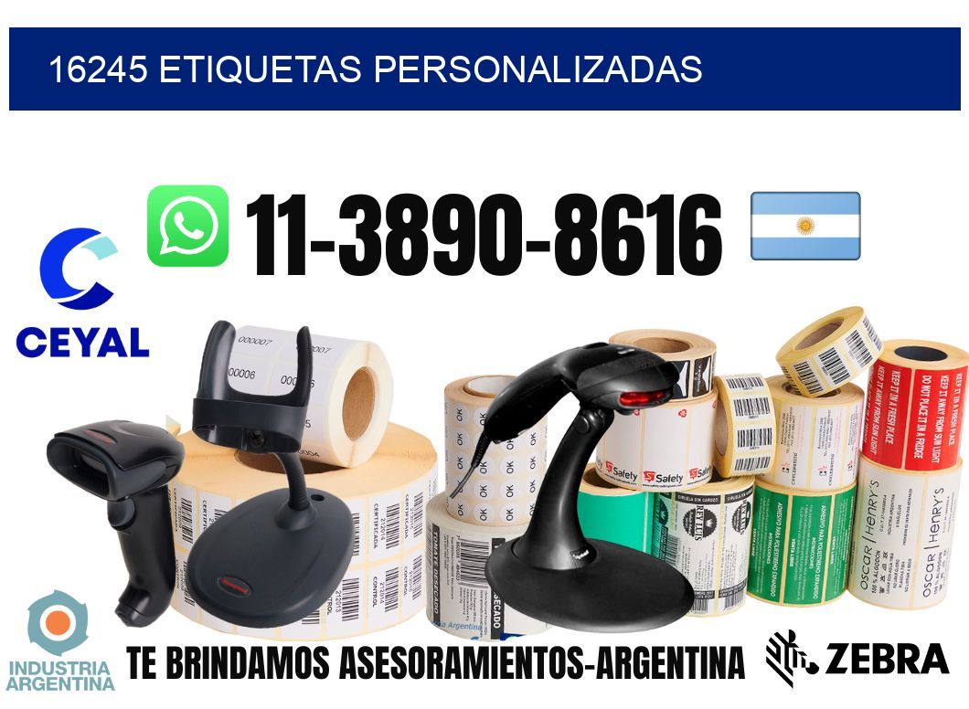 16245 etiquetas personalizadas
