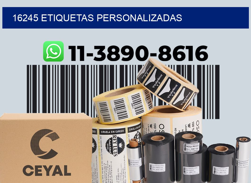16245 etiquetas personalizadas