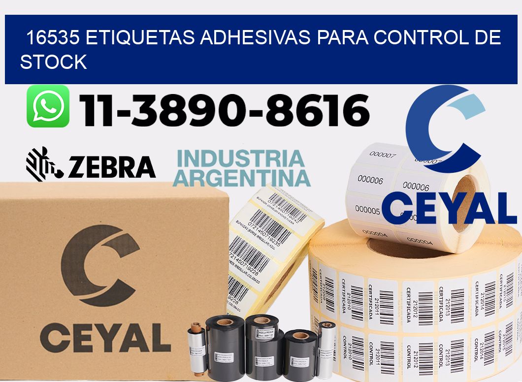 16535 Etiquetas adhesivas para control de stock