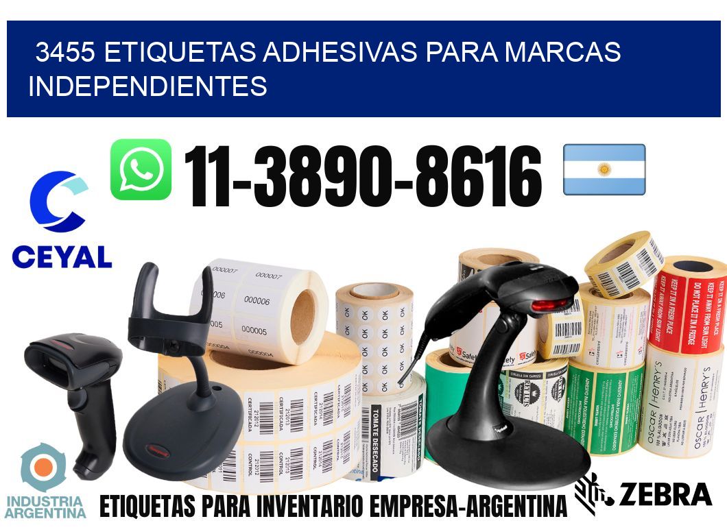 3455 Etiquetas adhesivas para marcas independientes