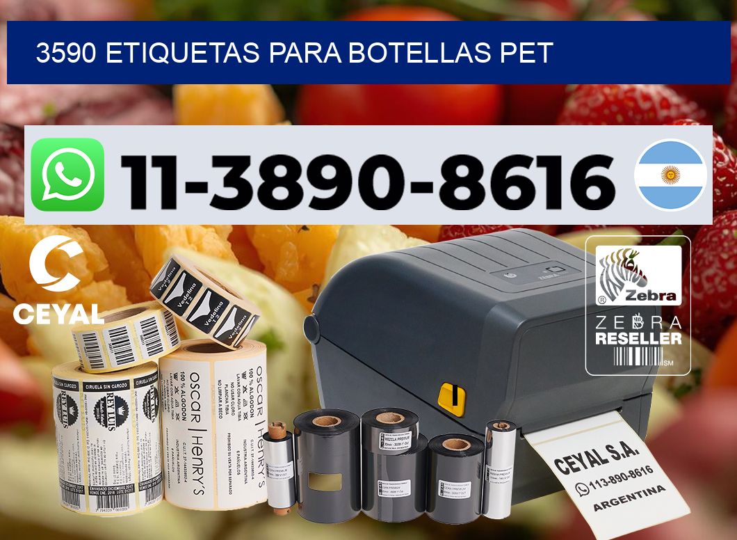3590 Etiquetas para botellas PET