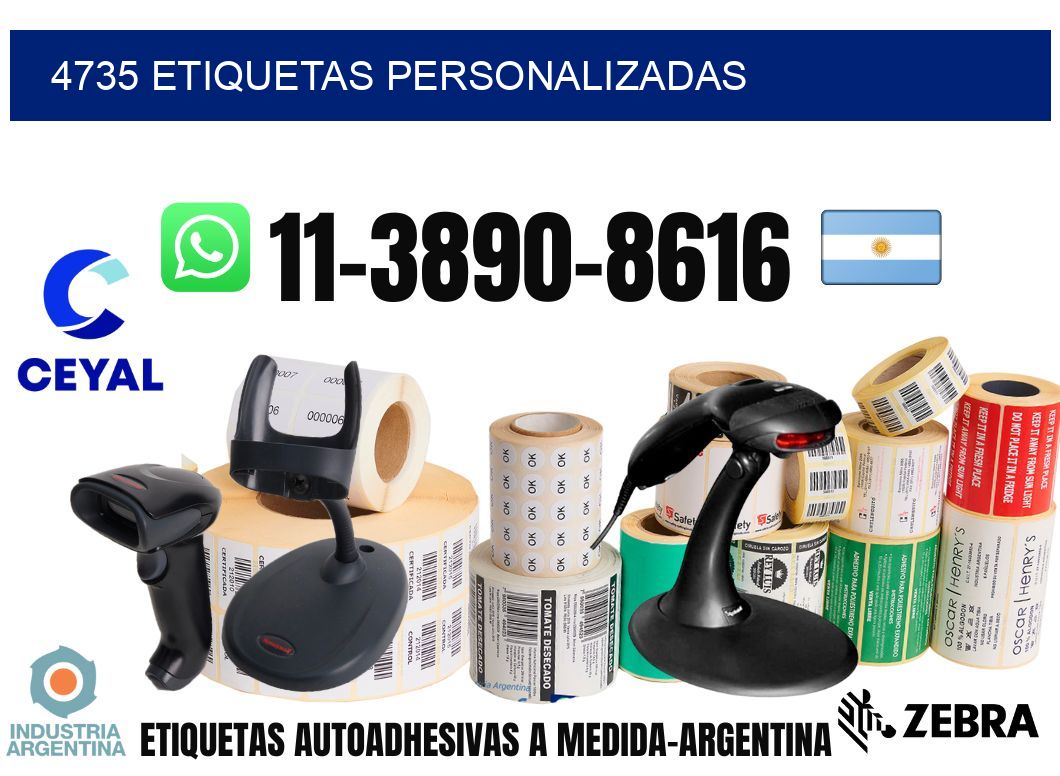 4735 etiquetas personalizadas