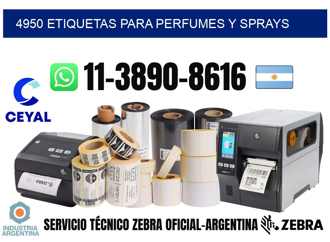 4950 Etiquetas para perfumes y sprays