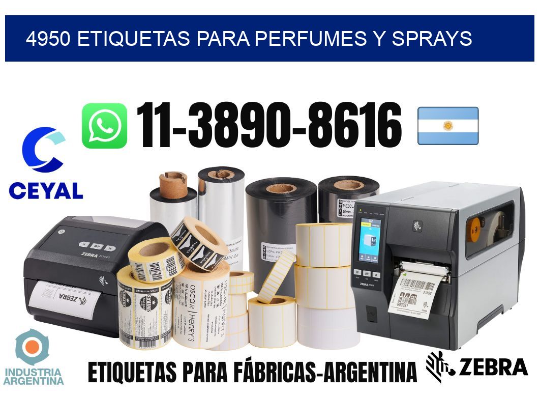 4950 Etiquetas para perfumes y sprays