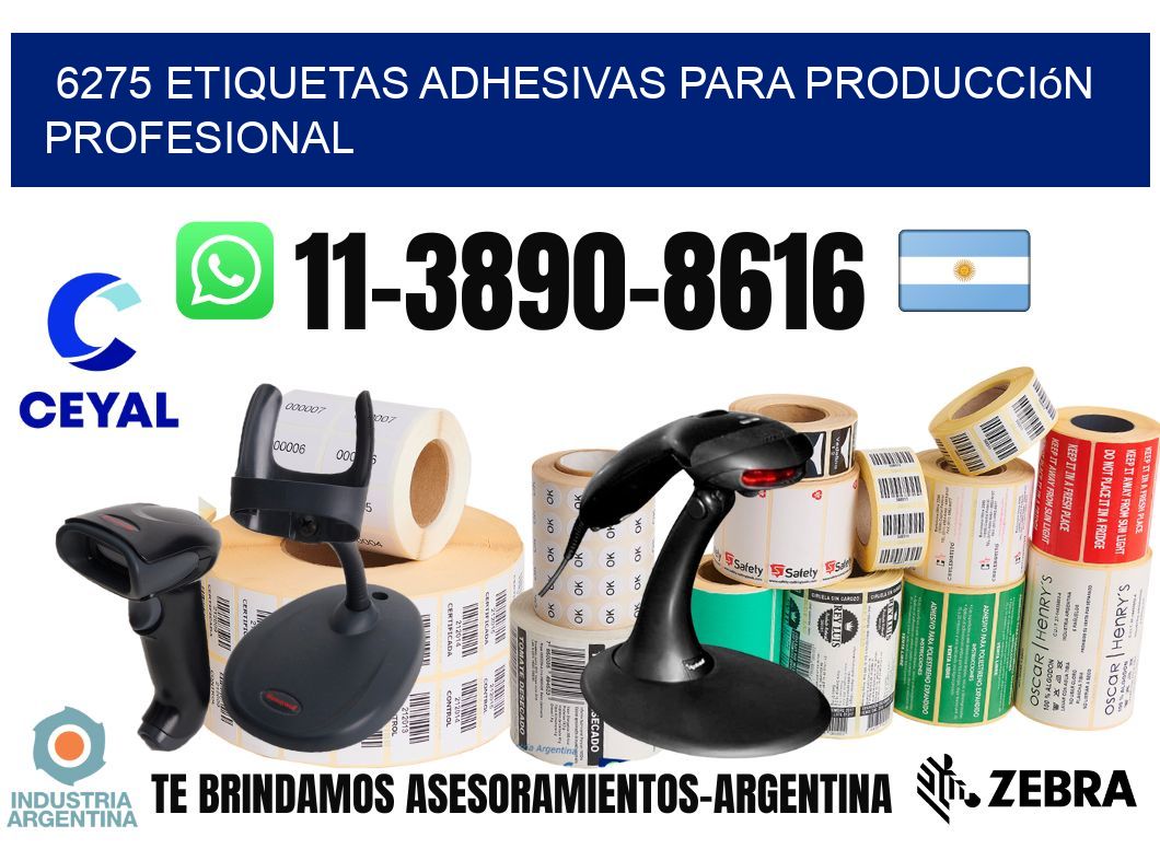 6275 Etiquetas adhesivas para producción profesional