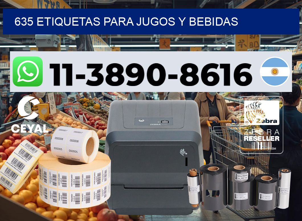 635 Etiquetas para jugos y bebidas