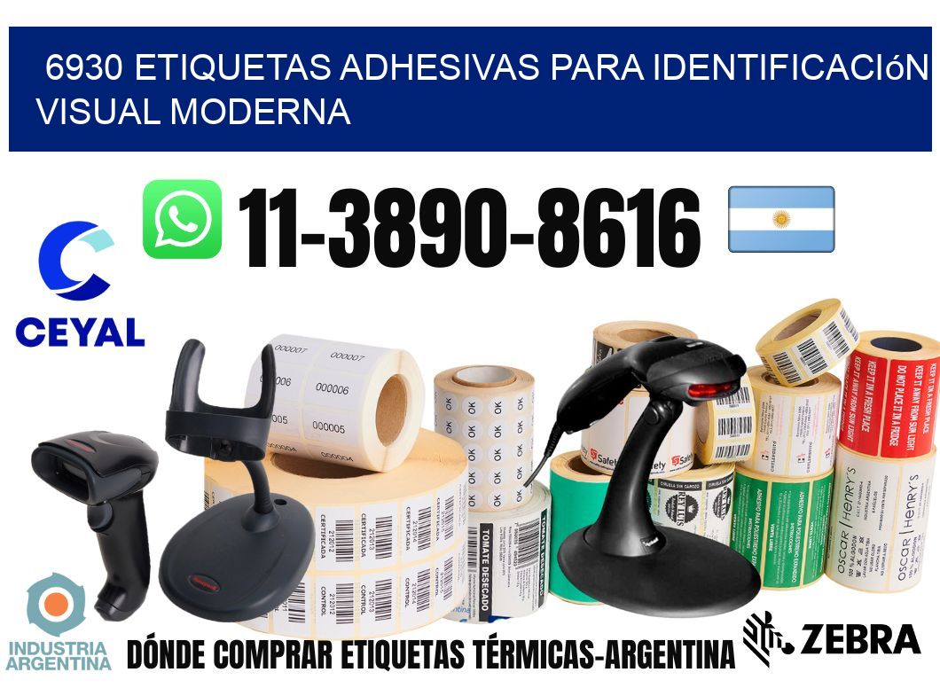6930 Etiquetas adhesivas para identificación visual moderna