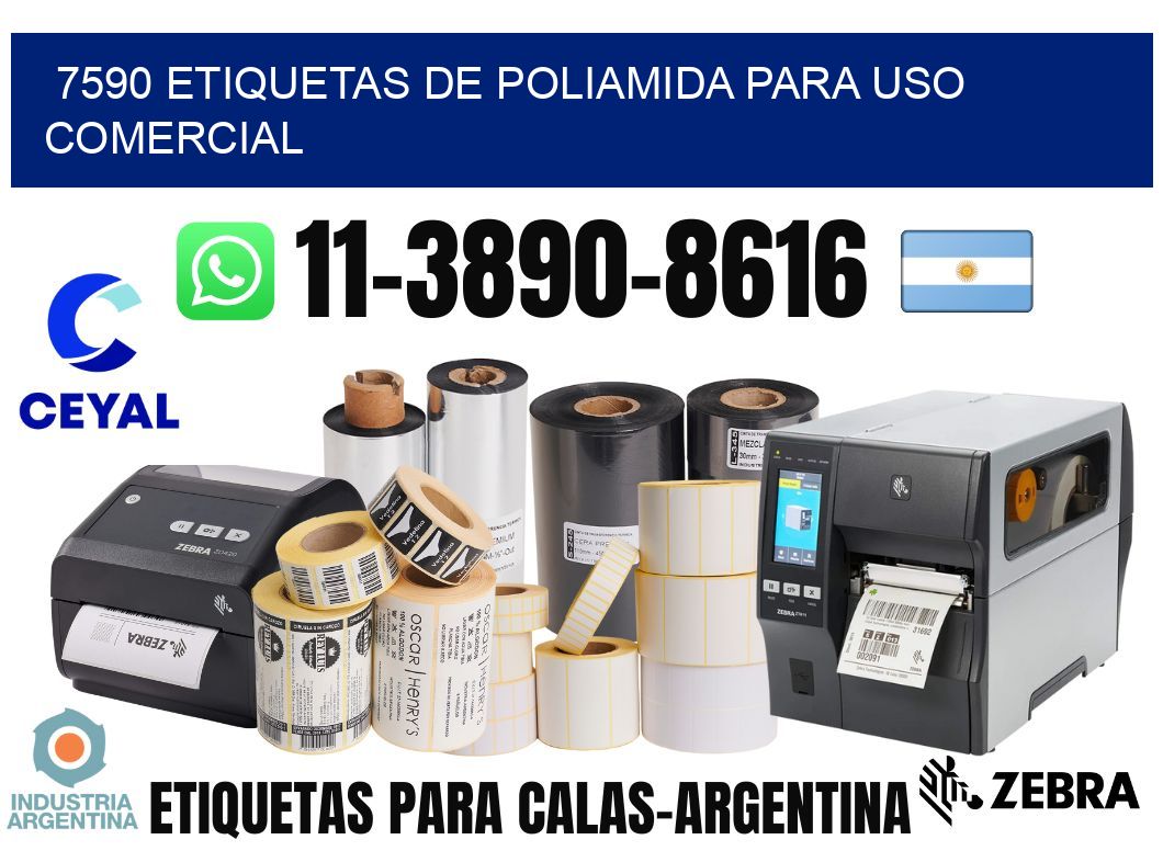 7590 Etiquetas de poliamida para uso comercial