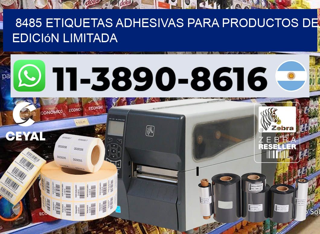 8485 Etiquetas adhesivas para productos de edición limitada