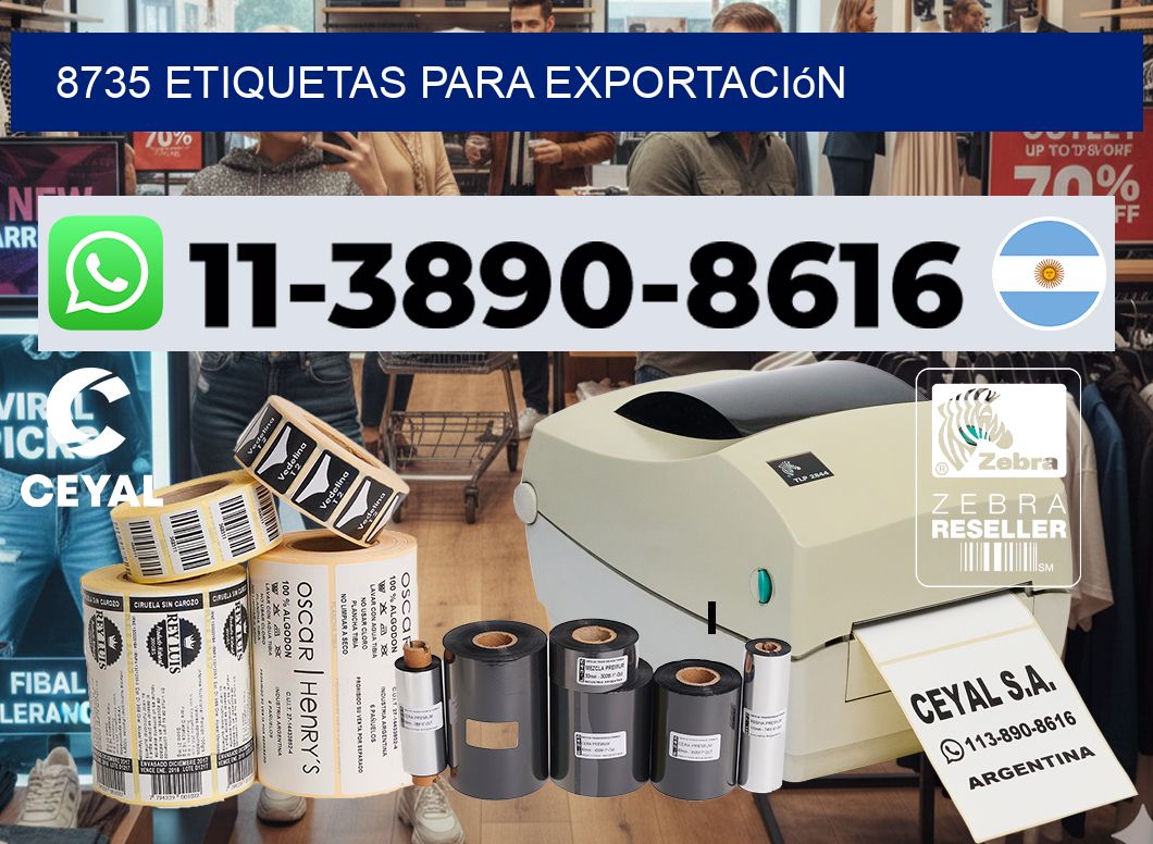 8735 Etiquetas para exportación