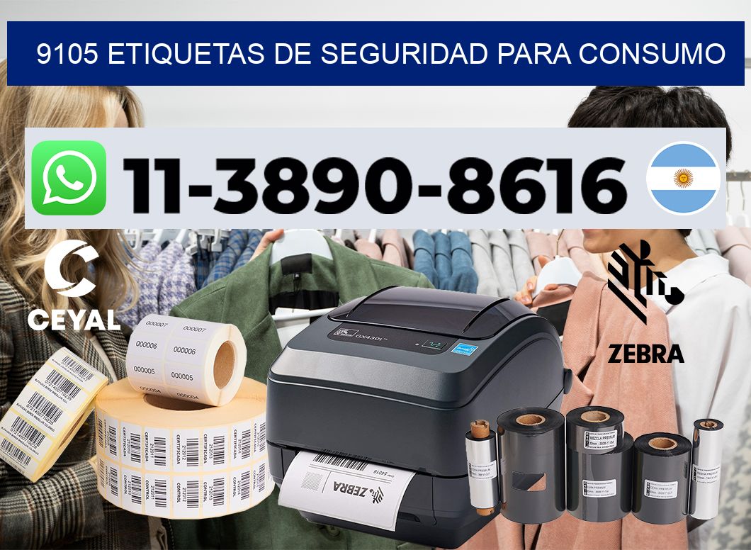 9105 Etiquetas de seguridad para consumo