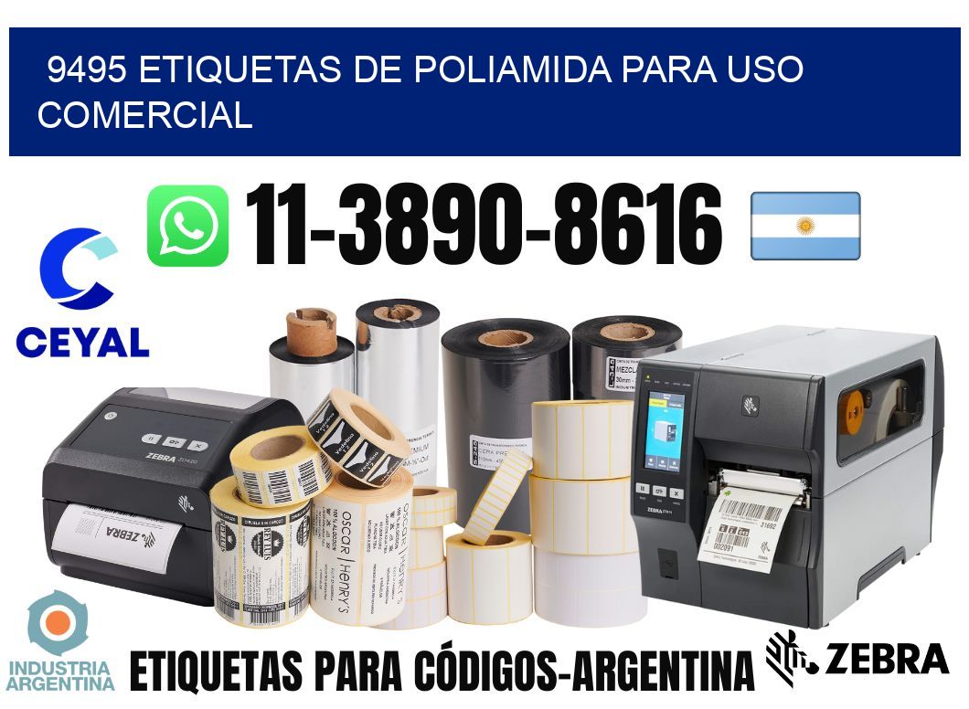 9495 Etiquetas de poliamida para uso comercial