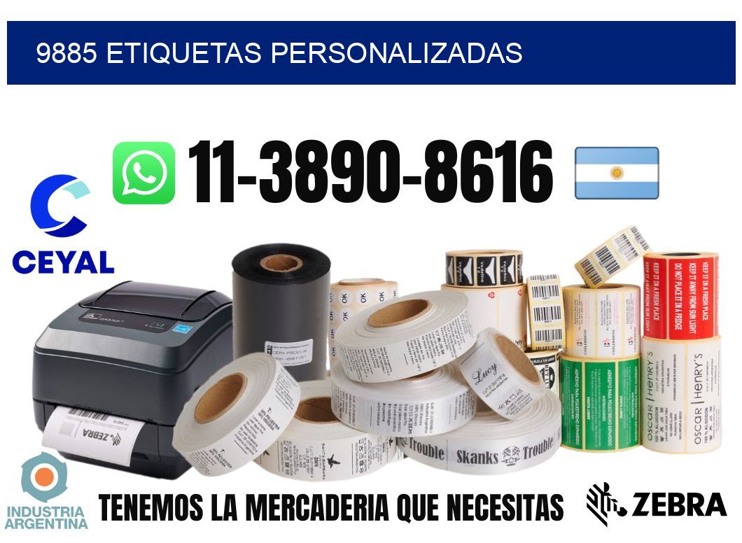 9885 etiquetas personalizadas