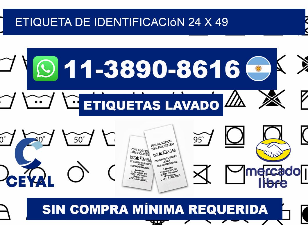 Etiqueta de identificación 24 x 49