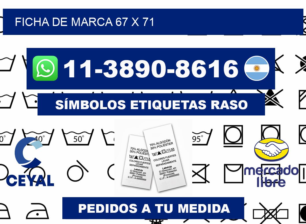 Ficha de marca 67 x 71
