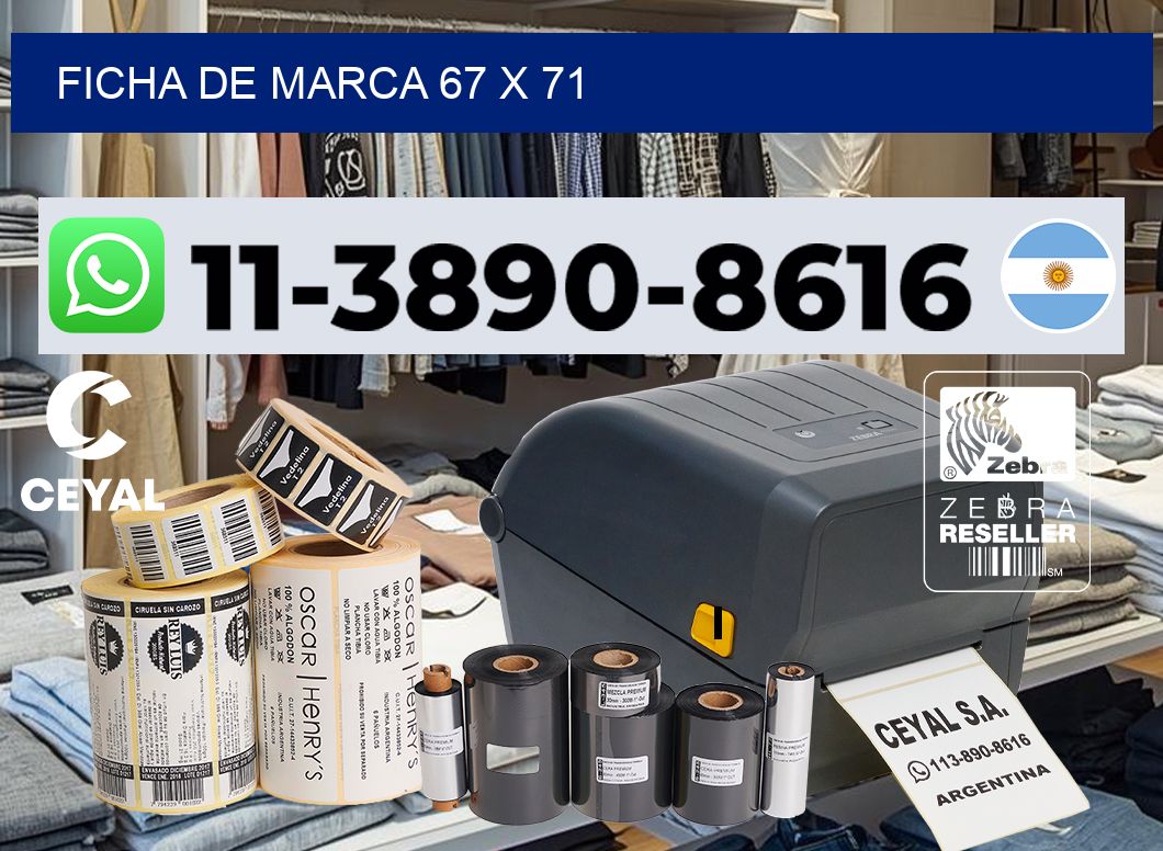 Ficha de marca 67 x 71