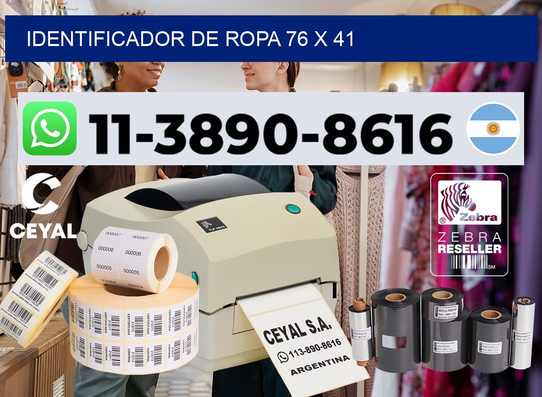 Identificador de ropa 76 x 41