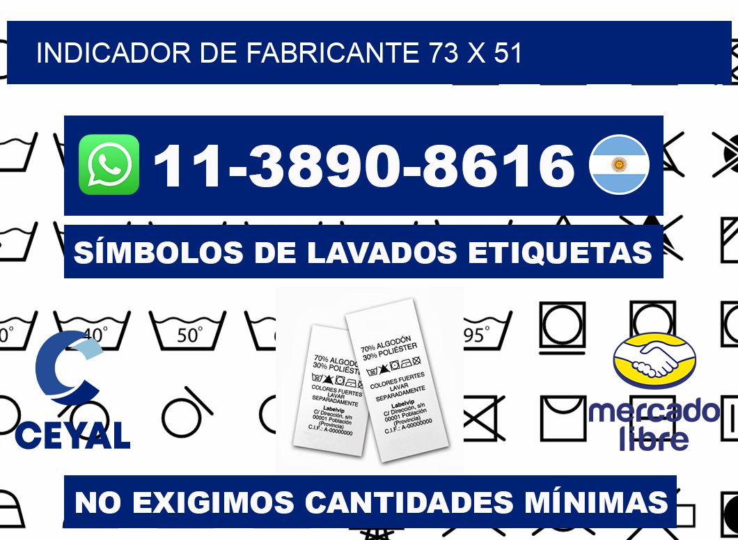 Indicador de fabricante 73 x 51