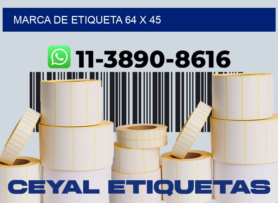 Marca de etiqueta 64 x 45