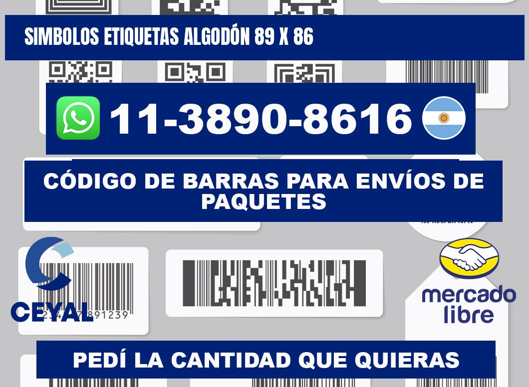 SIMBOLOS ETIQUETAS ALGODÓN 89 x 86