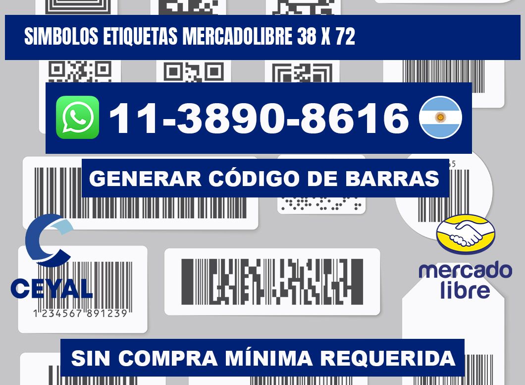 SIMBOLOS ETIQUETAS MERCADOLIBRE 38 x 72