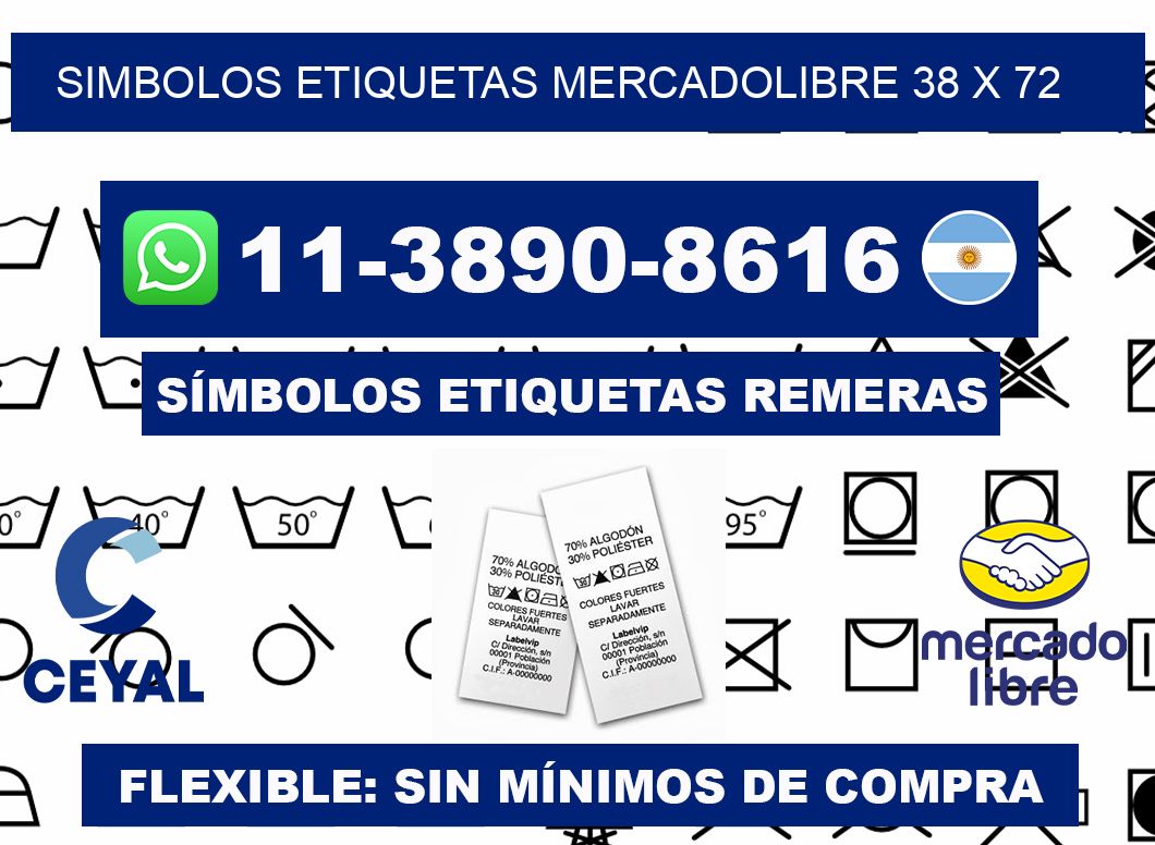 SIMBOLOS ETIQUETAS MERCADOLIBRE 38 x 72